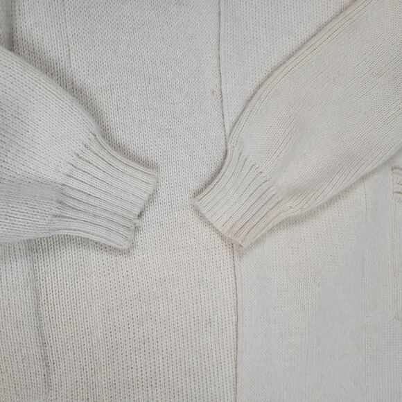 Peruvian Link Alpaca Collection Open Front Cardigan Sweater Heavy White One Size - Picture 8 of 16